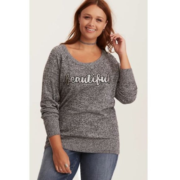 torrid Sweaters - TORRID Sequin Beautiful Raglan Sweater 2